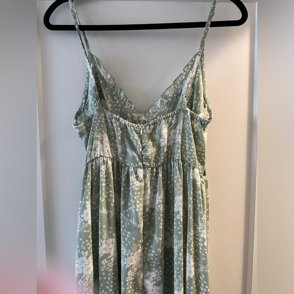 Green Floral maxi dress strappy - Picture 2 of 6